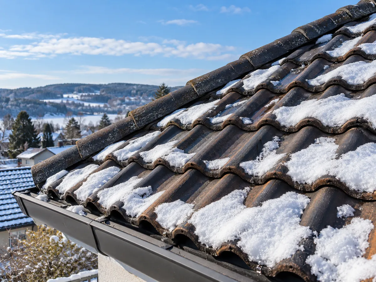 Neve residua sulla copertura