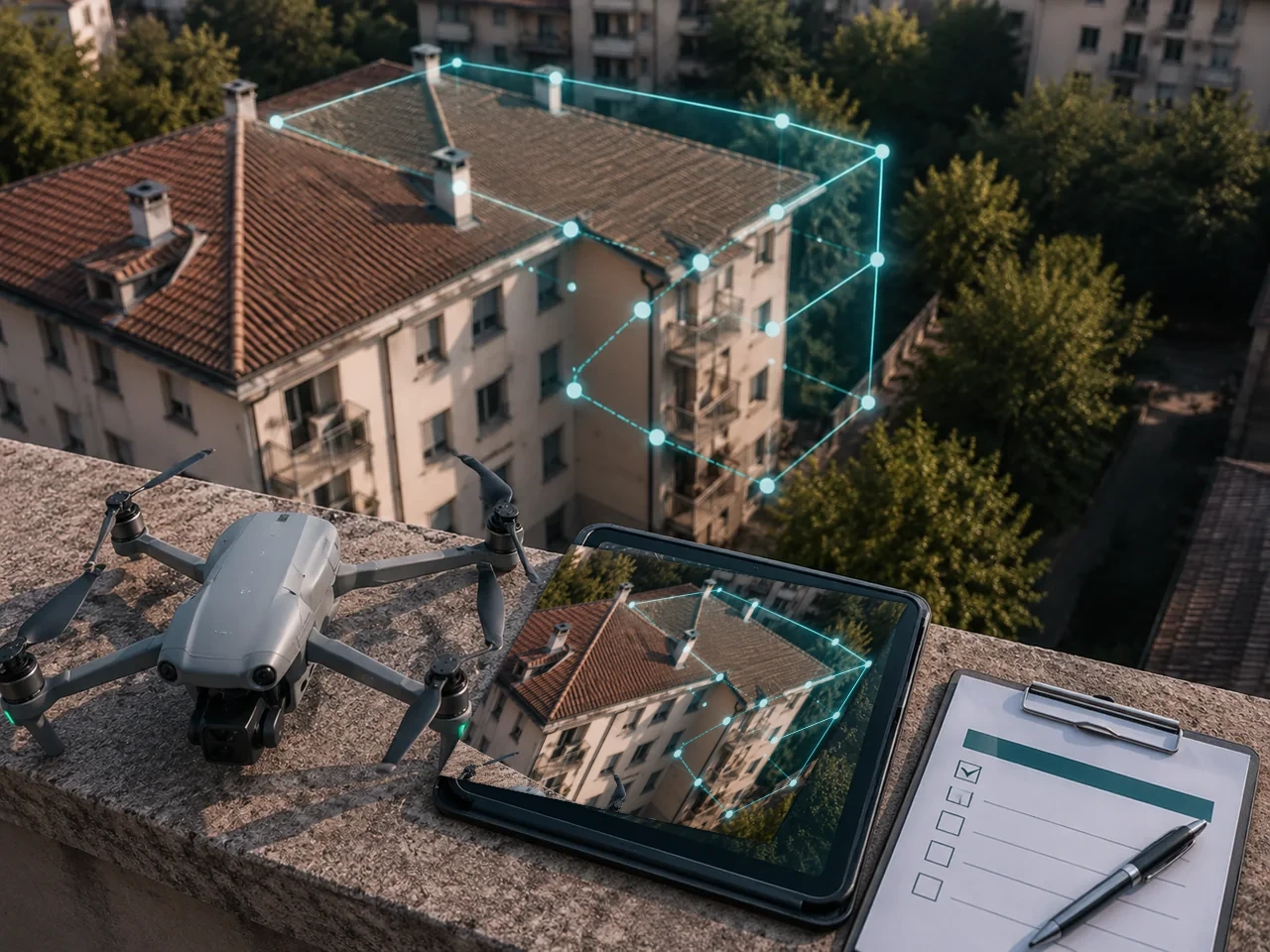 Pianificazione AeroVision del sopralluogo con drone