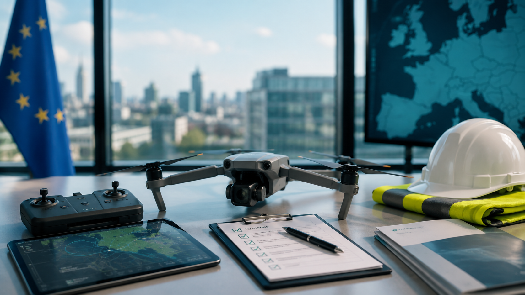 Postazione professionale per pianificazione e sicurezza delle missioni drone